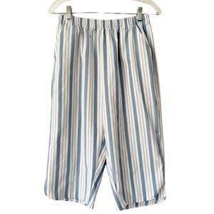 Haband For Her Vintage Striped High Rise Pull On Modest Bermuda Shorts Size 27